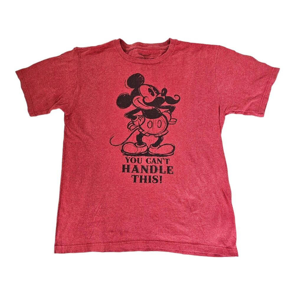 Disney Store Red Mickey Mouse You Can’t Handle This! Men's T-Shirt Size Medium